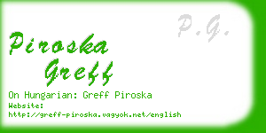 piroska greff business card